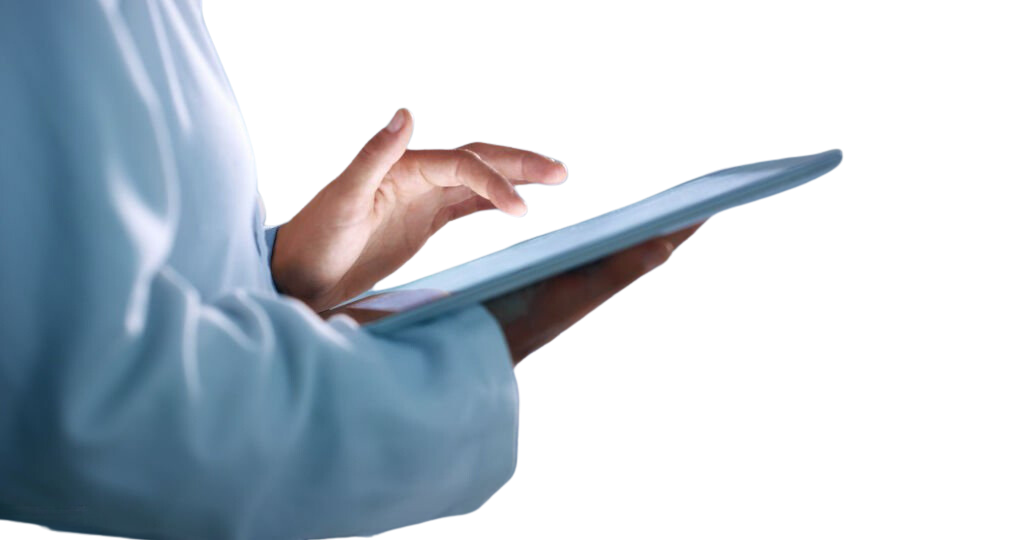 Medico che utilizza tablet acceso, salute digitale,